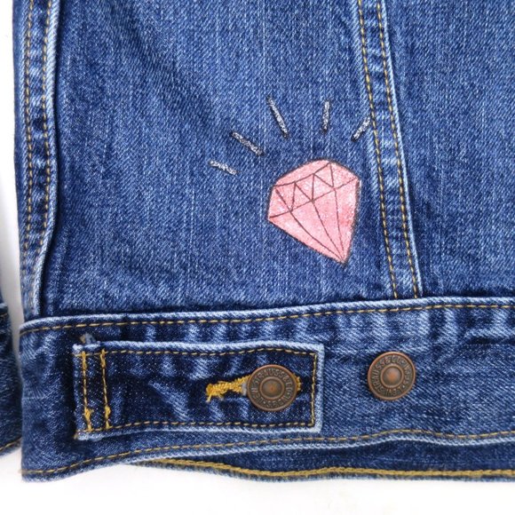Levi's Hand-Painted Ex-Boyfriend Trucker Denim Jacket S NWT - Picture 7 of 10